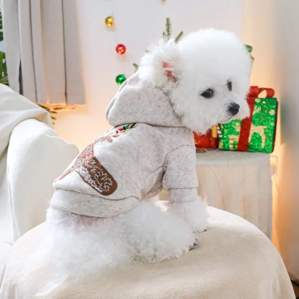 Winter Dog Clothes Teddy Animal Embroidery Pullover Small and Medium Dog Warm Hoodie Poodle Sweatshirt Pet Supplies