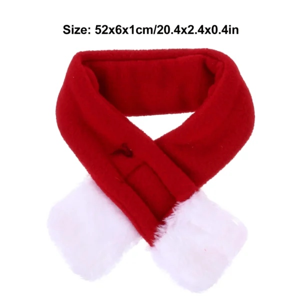 2Pcs Christmas Pet Hat Scarf Set Cute Durable Costume Accessory Dog Cat Photo Party Supplies Christmas Pet Scarf